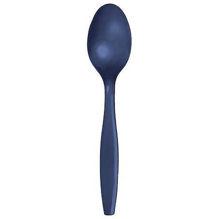 Touch Of Color Navy Blue Plastic Spoons, 6.75", 288PK 010603